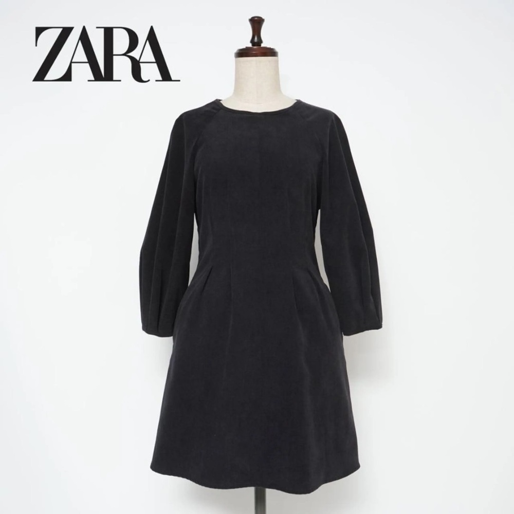 Zara Knit Midi Corduroy Dress - Picture 2 of 6